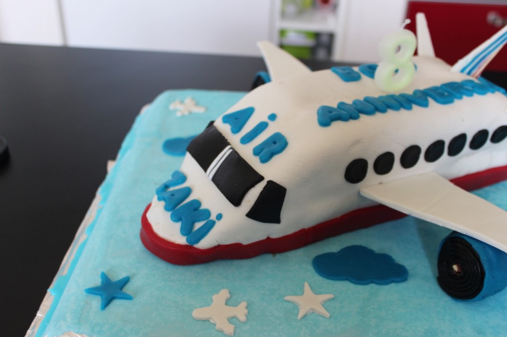 Gâteau en forme d'avion