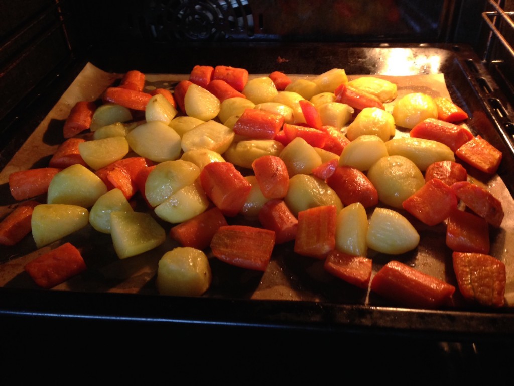 Pommes de terre carottes rôtis au four