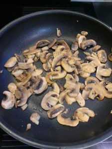 Gratin de légumes - Cuisson champignons